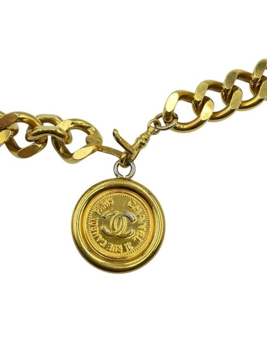 Chanel Belt CC Logo Coin Gold